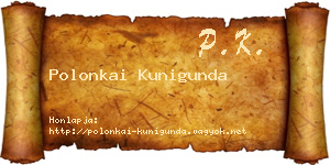 Polonkai Kunigunda névjegykártya